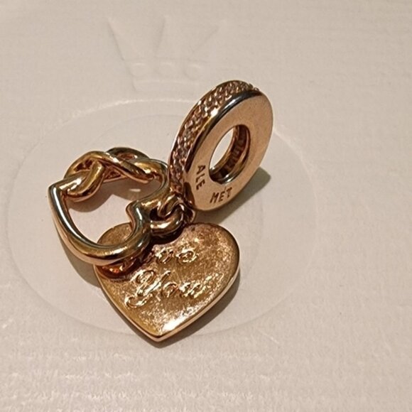 Love You Infinity Heart Dangle Charm - Picture 6 of 10